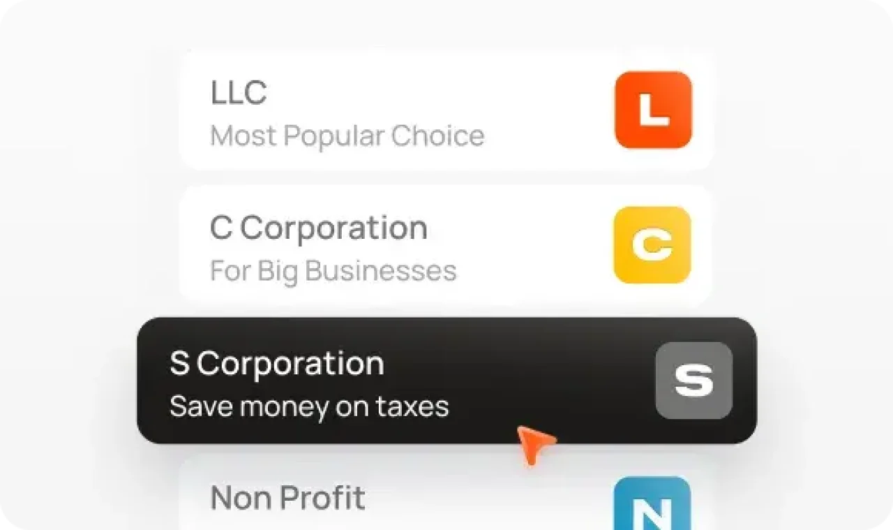 Choose Entity Type Scorp