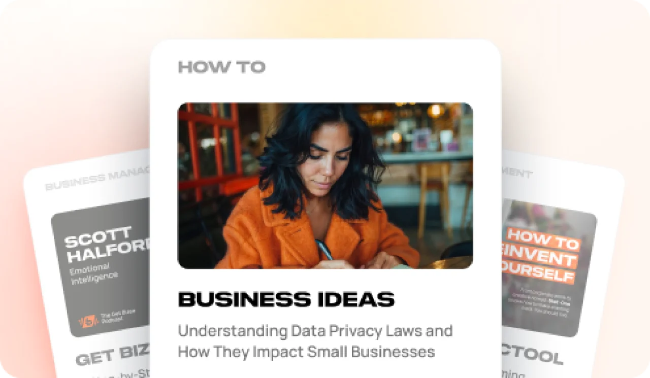 Focused founder exploring startup resources on Bizee