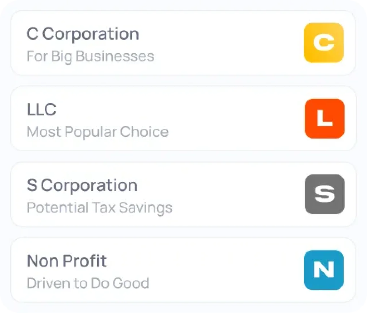 Business Entity Cards