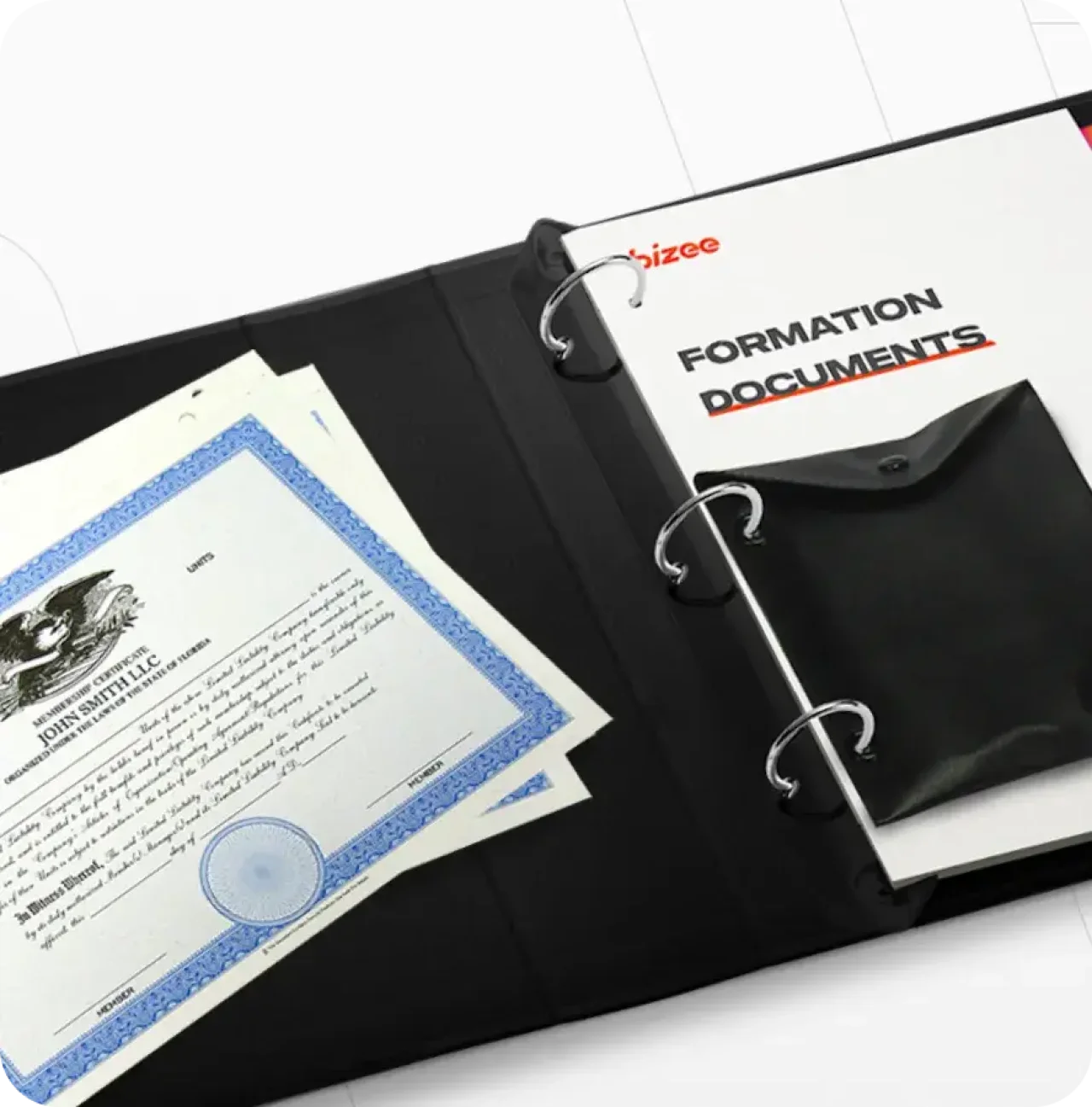 Bizee Customized LLC Corporate Kit Visual Example