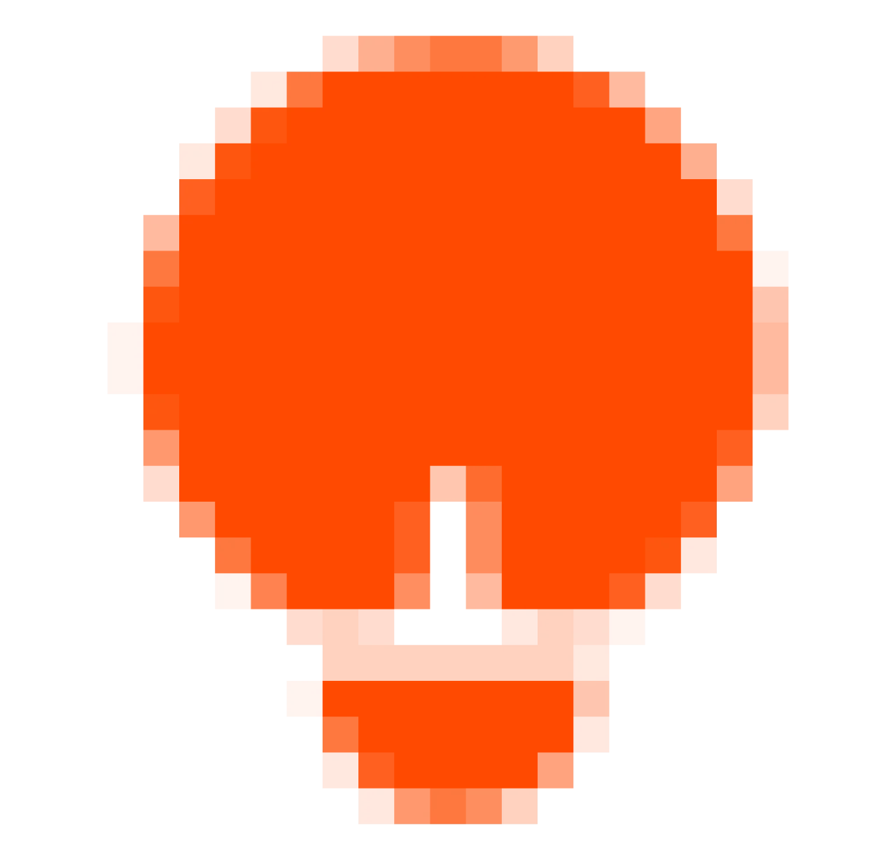 bulb with orange background