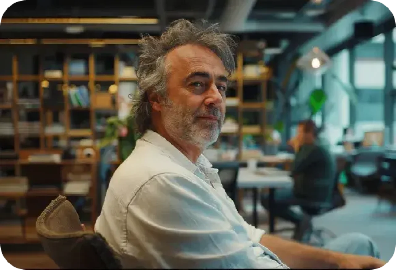 Man In White Shirt Sitting On Chair