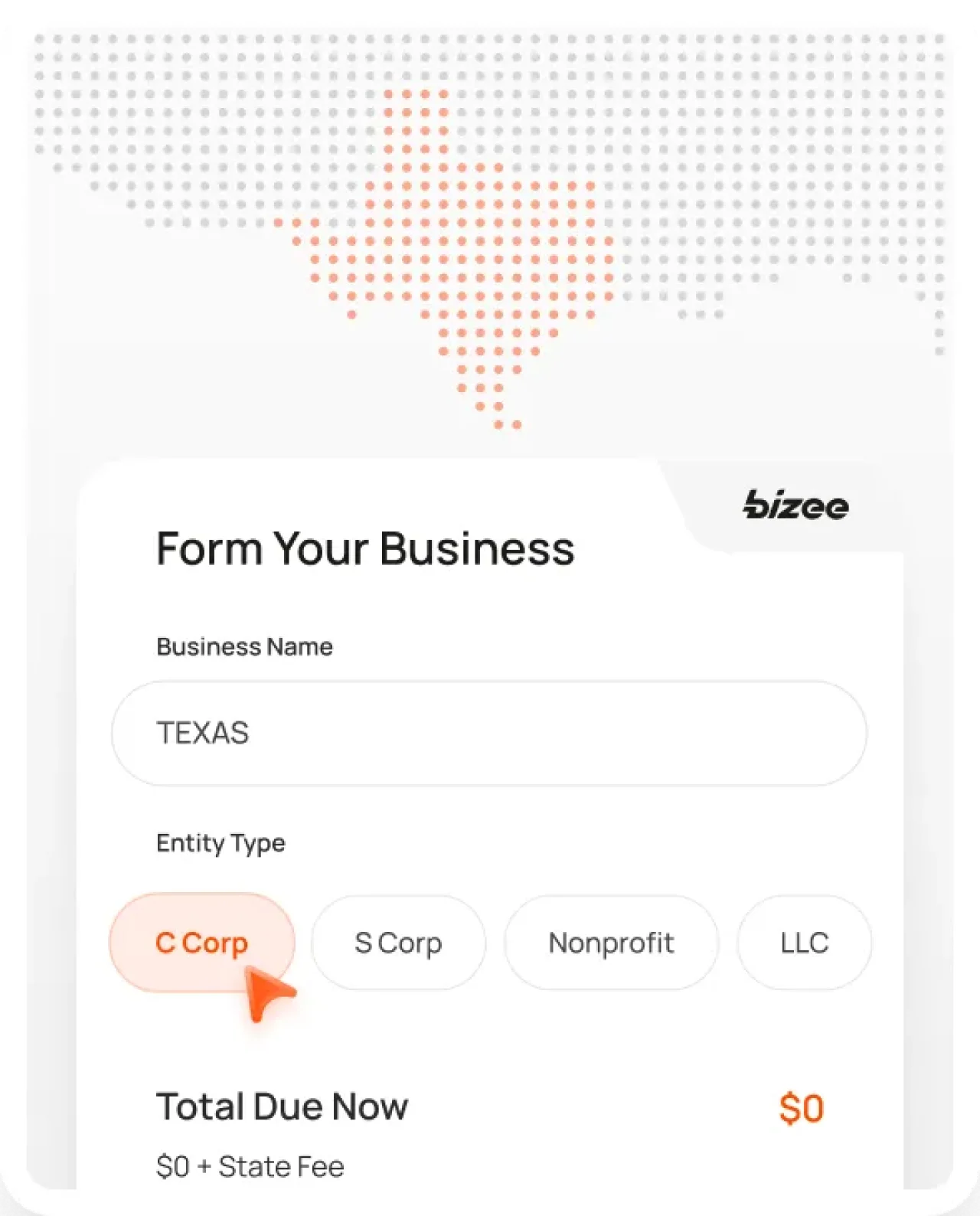 Texas Corp Map Mobile