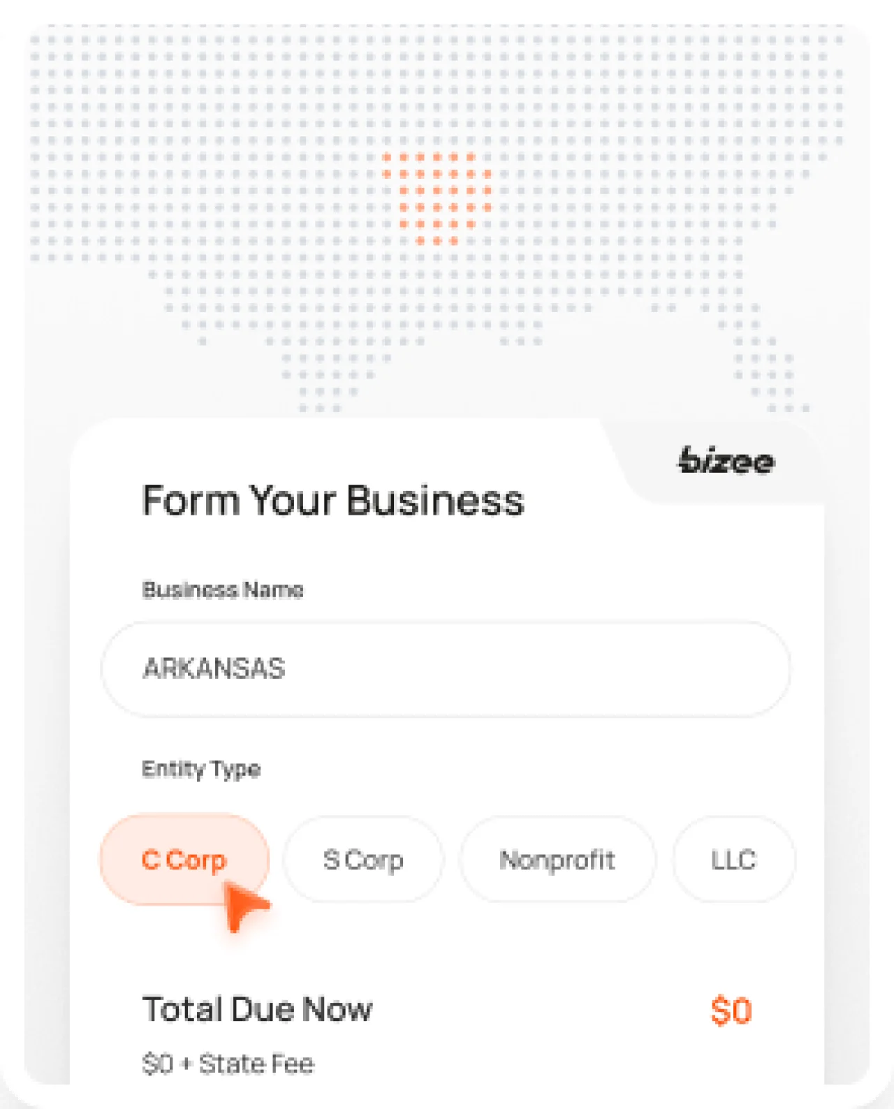Arkansas Corp Map Mobile